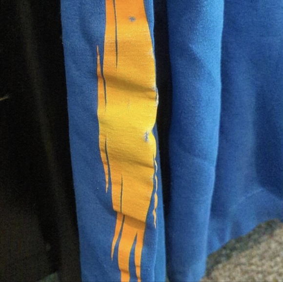 SALE RARE Vintage 90s hoody mens Large blue to the edge breakdown funny graphic - Picture 5 of 7